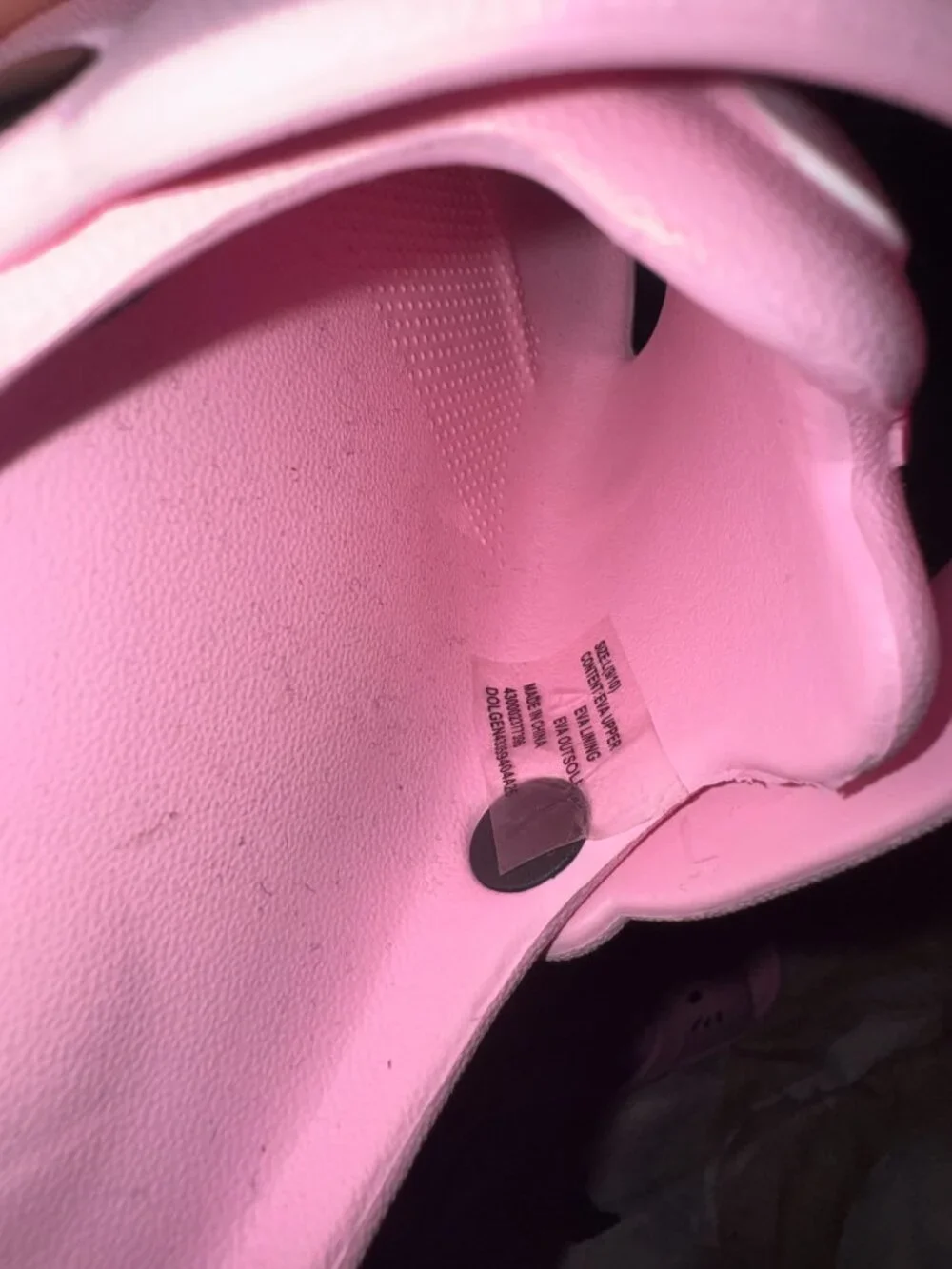 Swiggles Pink Bunny EVA Slip-On Slides / Clogs - Toddler Size L (9/10)